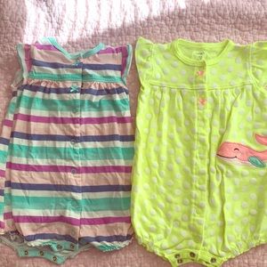 Set of 2 Carters Summer rompers